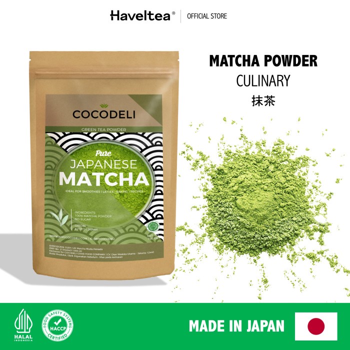 

MATCHA GREEN TEA Cocodeli by Haveltea OrganicTeh Hijau Jepang Bubuk