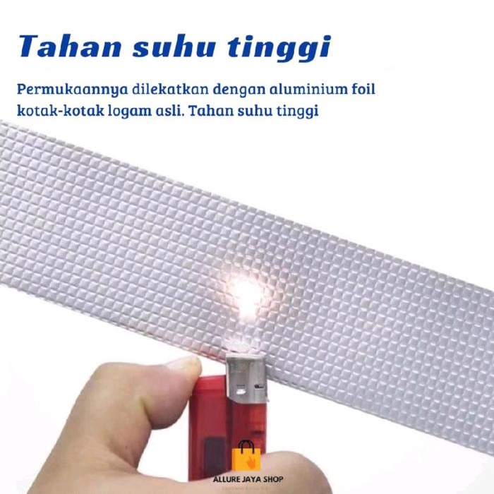 Gemilang Karya Set 5 Roll Pcs Lakban Alumunium Foil Waterproff Anti Bocor Untuk Atap Seng Besi Dan