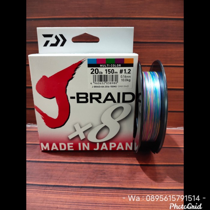 Ready Senar PE Daiwa J-Braid X8 PE 1.2 150M