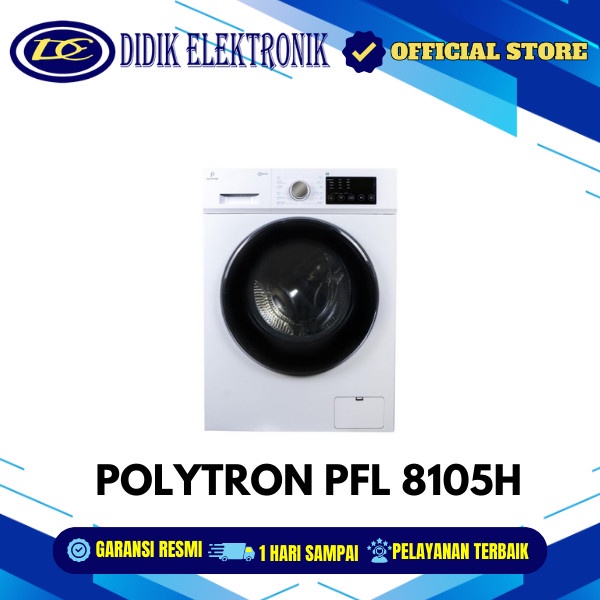 POLYTRON PFL 8105H MESIN CUCI FRONT LOADING 8KG WONDERWASH WASHER DRYER PFL8105H