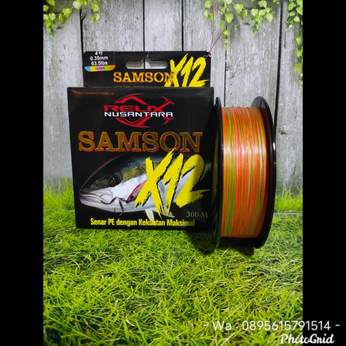 Ready Senar PE Samson X12 PE 4 300M Multicolour