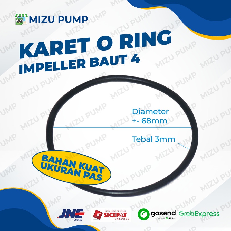 KARET ORING SHIMIZU KECIL-125 , KARET ORING POMPA AIR SHIMIZU-130 BAHAN ELASTIS