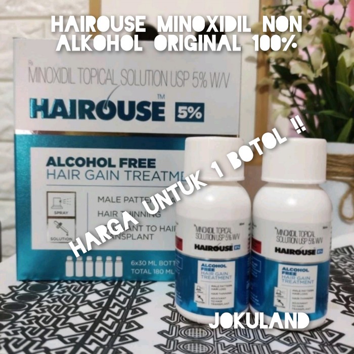 Hairouse Minoxidil 5% Non Alkohol Original India Produk Unggulan