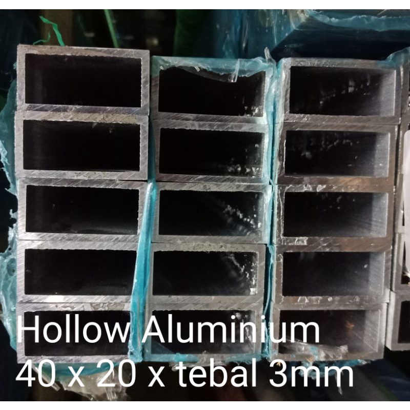 HOLLOW ALUMINIUM 40 X 20 X TEBAL 3MM X 500