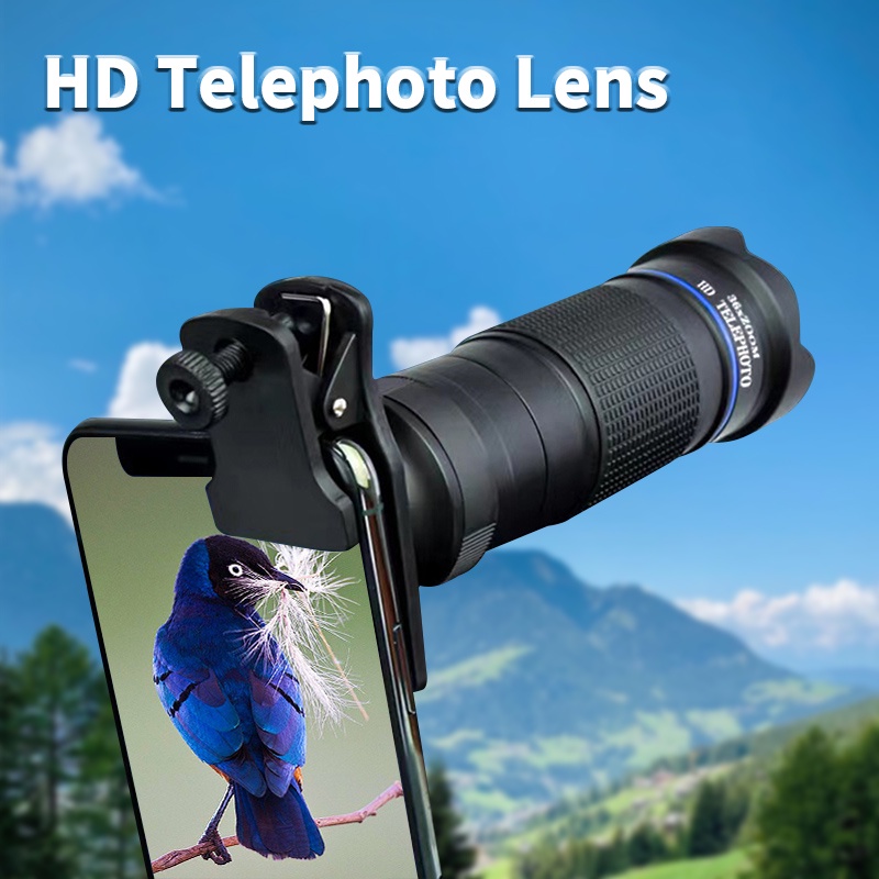 36x Mobile Phone Telephoto Lens Wide Angle Macro Telephoto Lens for IPhone Samsung Smartphone Hiking