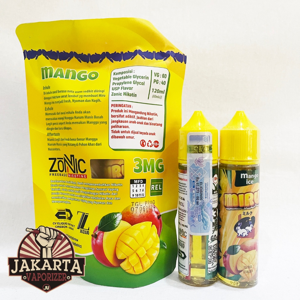 MIRU MANGO ICE 60ML 3MG BY JOZOJO