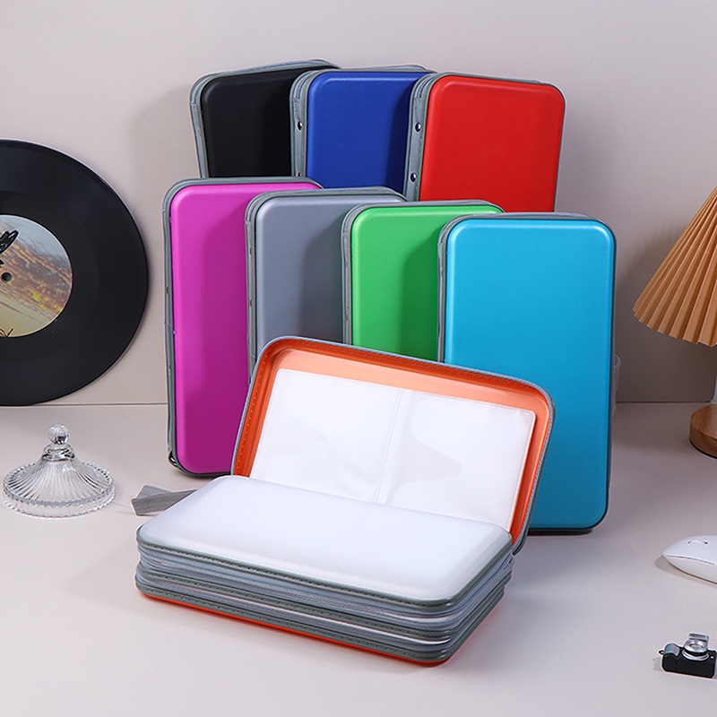 80sheets CD DVD Carry Case Cover Disc Storage Holder CD Sleeve Wallet Album Hard Box Plastic CD Pack
