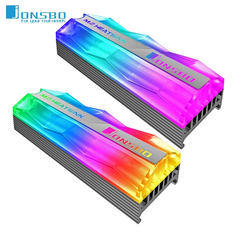 Jonsbo M.2-2 SSD Heatsink 5V 3Pin ARGB M.2 NVME NGFF SSD Solid State Drive Hard Disk Heat Sink Radia