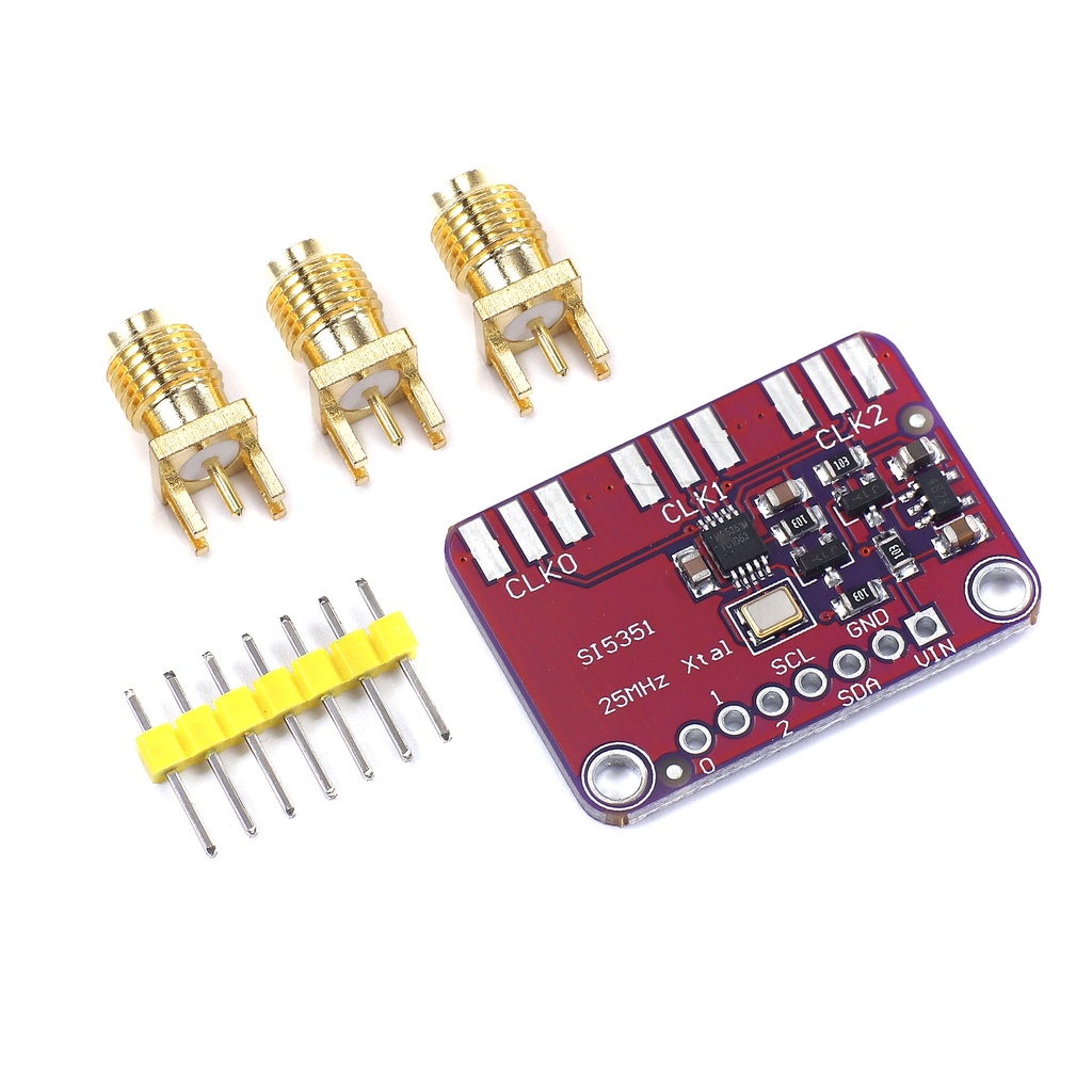 BARU 1/2pcs DC 3V-5V 5351 Si5351A Si5351 I2C Clock Generator Breakout Board Module Signal Generator 