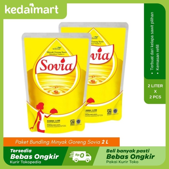 

Paket Bundling Minyak Goreng Sovia 2 L Promo Terbatas