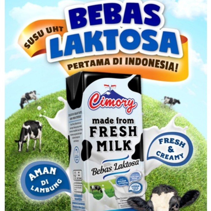 

susu UHT Cimory bebas laktosa 250 ml 1dus isi 24pcs