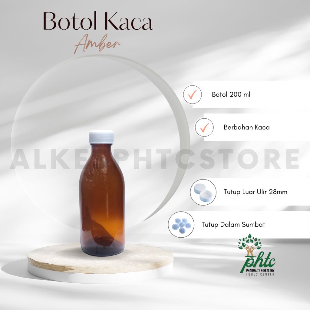 BOTOL 200ML L BOTOL KACA COKLAT 200 ML L BOTOL AMBER 200ML - KACA HAPPY SHOPPING :)