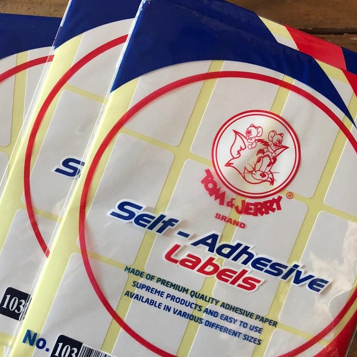 

TOM & JERRY 103 LABEL L SELF ADHESIVE LABELS TOM N JERRY HAPPY SHOPPING :)