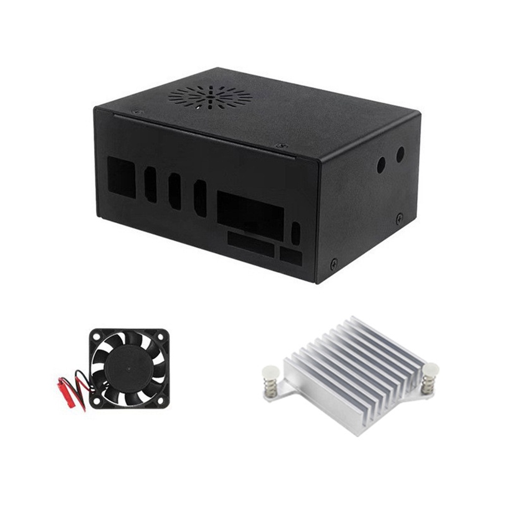 For Orange Pi 5 Plus Case, Metal Enclosure with Cooling Fan and Heatsink for Orange Pi 5 Plus 4GB/8G