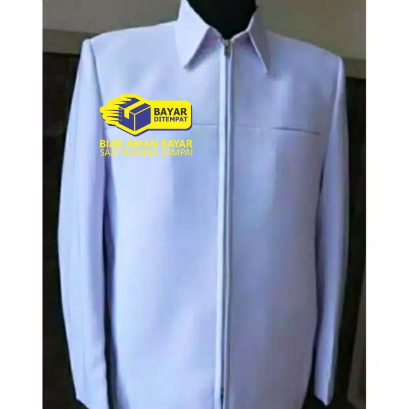 Jasket putih / Jasket pria full putih / Jasket dosen