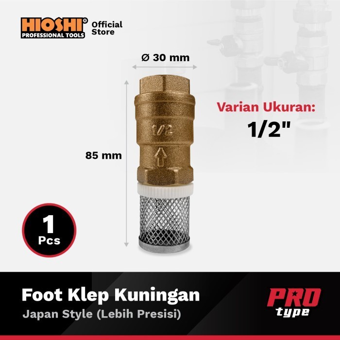 Goldenelectric Foot Klep / Valve / Tusen (Kuningan - Japan Style) Hioshi Pro