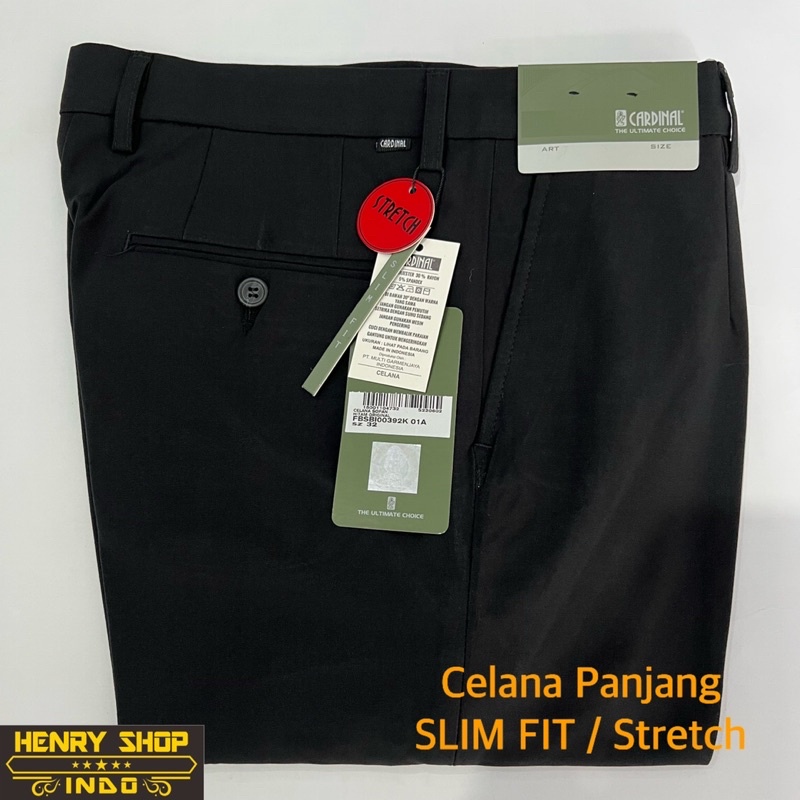 Celana Formal Cardinal Slim Fit Bahan Stretch Original