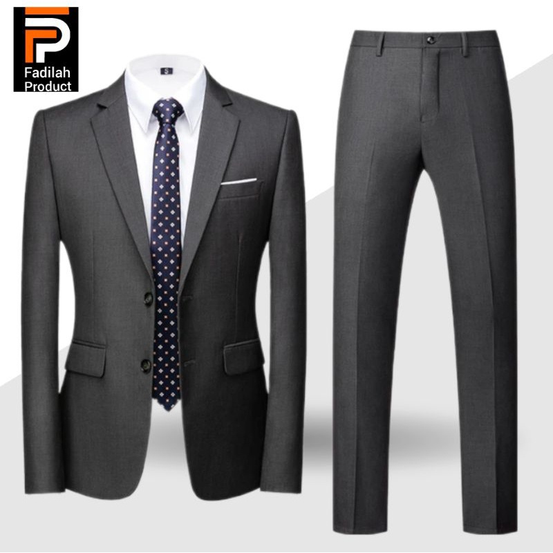 Setelan Jas Formal Pria Slimfit Jas Nikah Jas Wisuda Jas Dan Celana