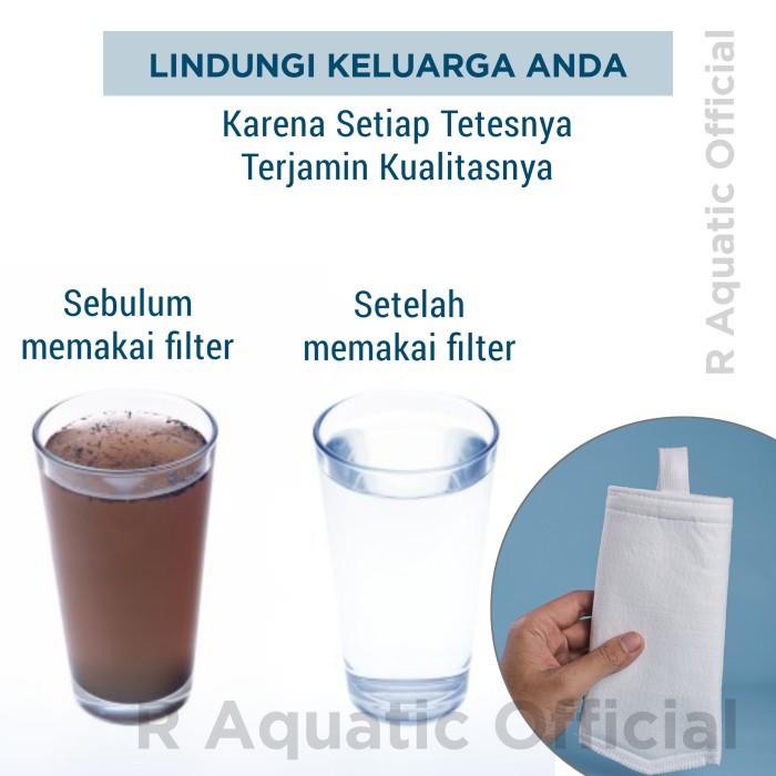 filter air keran kain saringan penjernih air