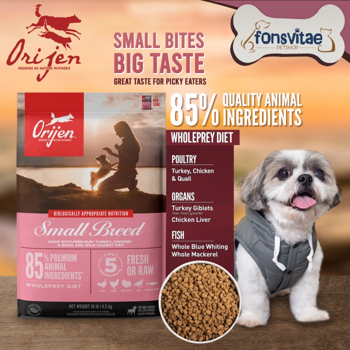 Orijen Small Breed Repack 500gr - Makanan Anjing
