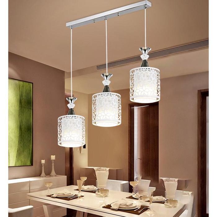 Serasiinspace Inventar Lokal Charlcomy 3 Lampu Gantung Led Minimalis 3 In 1 Modern Bentuk Kelopak