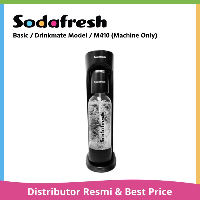Soda Maker - DrinkMate - Machine Only - Black (By Sodafresh) Mesin Soda maker