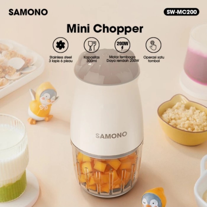 TERBARU SAMONO FOOD CHOPPER MINI CHOPPER SERBAGUNA SAMONO CHOPPER SWMC200