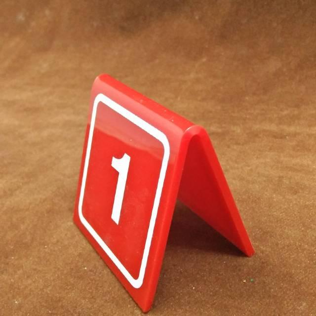 

Acrylic Nomer Meja Merah 1-10