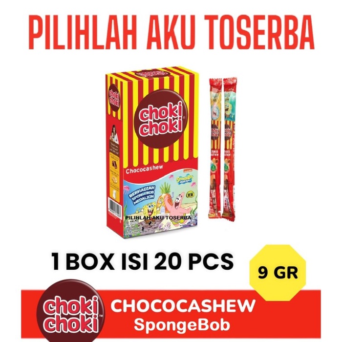 

Sale Terbatas Choki Choki Choco Cashew - Harga 1 Dus Isi 9 Box Aman