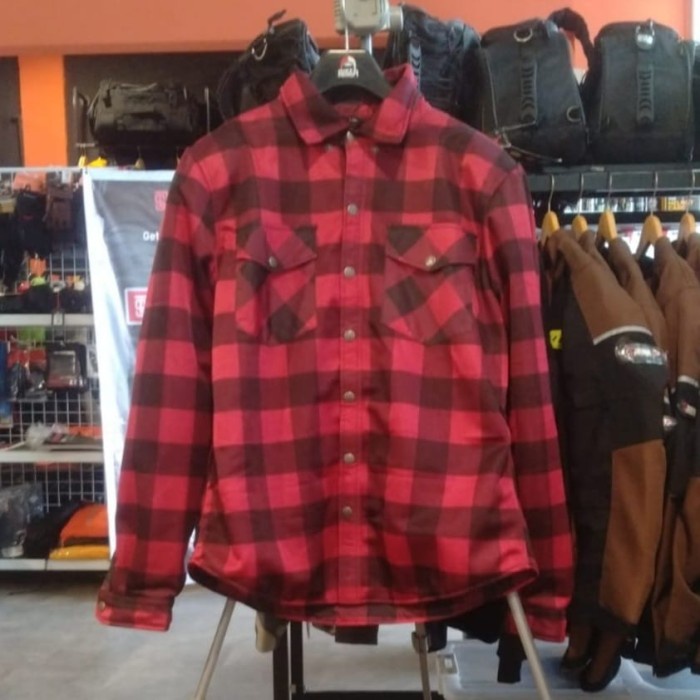 Kemeja Protektor Skull Riderz AIR RIDER MESH PROTECTIVE Flannel Jacket