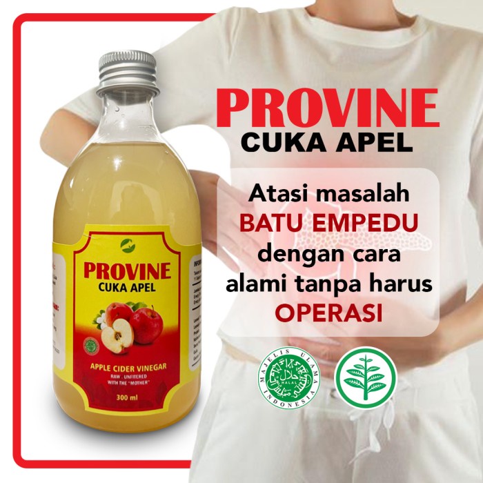 

PROVINE CUKA APEL MURNI OBAT HERBAL PENGHANCUR BATU EMPEDU