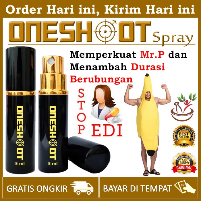 Obat Ejakulasi-Dini Obat Tahan Lama Kuat Pria - OneShot Spray Original