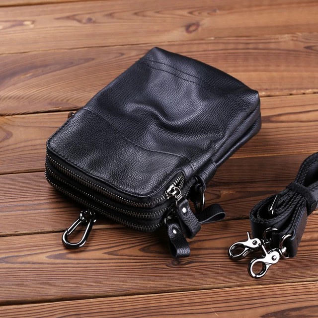 WTS- Tas Pria Selempang Kulit Tiga Tempat Utama - Tas Kulit Pria - Tas Hp