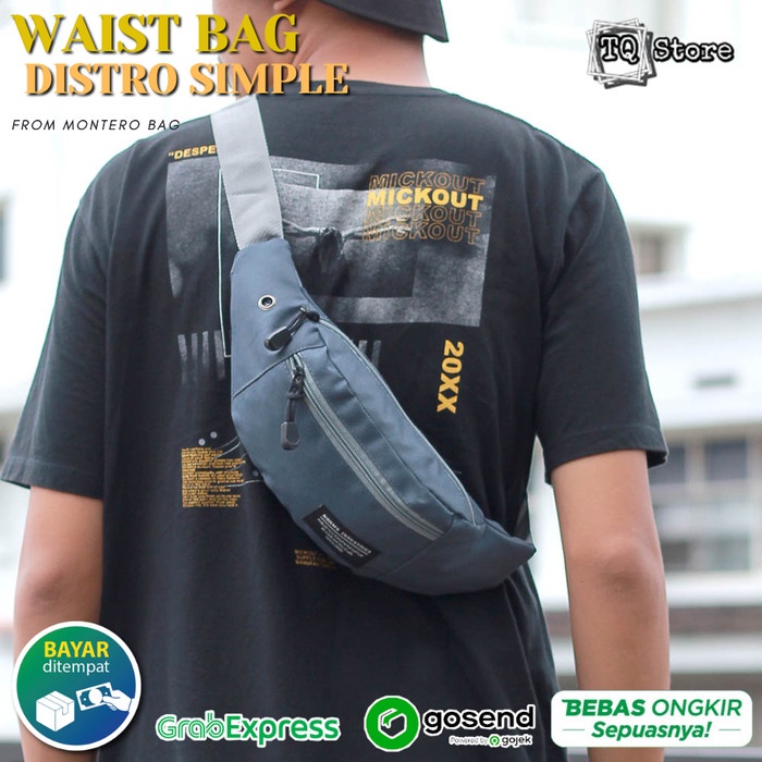 WTS- Tas Selempang Dada Pria Murah Waistbag Distro Tas Pinggang Kecil Cowok
