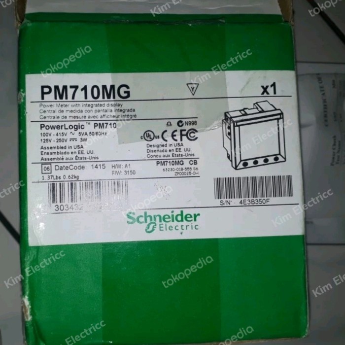 Banyak Dicari Power Meter Schneider Pm710 Pm710Mg / Powerlogic Pm710 Pm710Mg