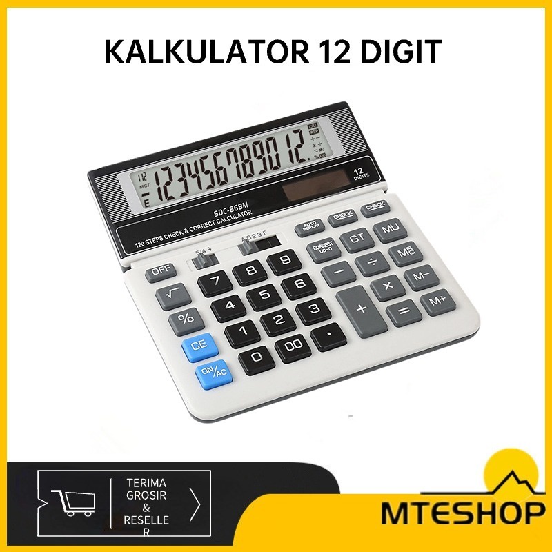 

MTE Calculator 12 Digit / Kalkulator Desktop Meja Kantor LS-516 Dw05