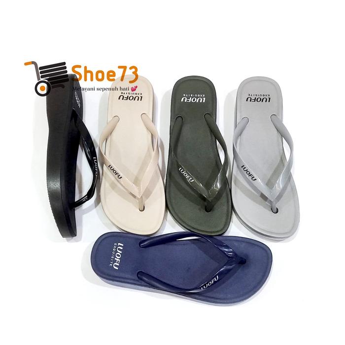 LUOFU F 2268 E01SL5W SIZE 36-40 ORIGINAL l Sandal wedges jepit jelly wanita l Sendal jepit cewek
