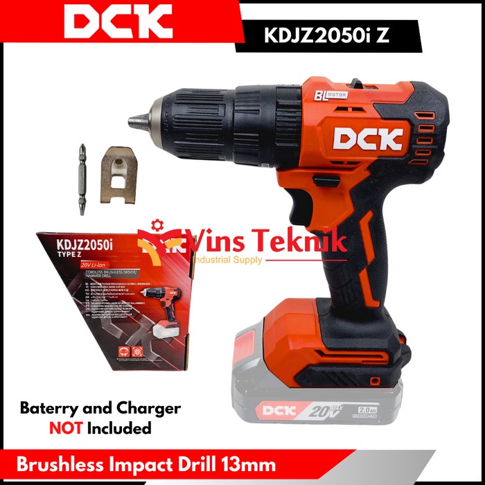 DCK KDJZ2050i Z Bor Baterai Cordless Impact Drill Brushless DCK KDJZ2050
