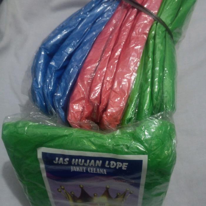 Kidelle- 12pcs jas plastik stelan atas+bawah jas ujan urgent harga perlusin bisa jual lagi