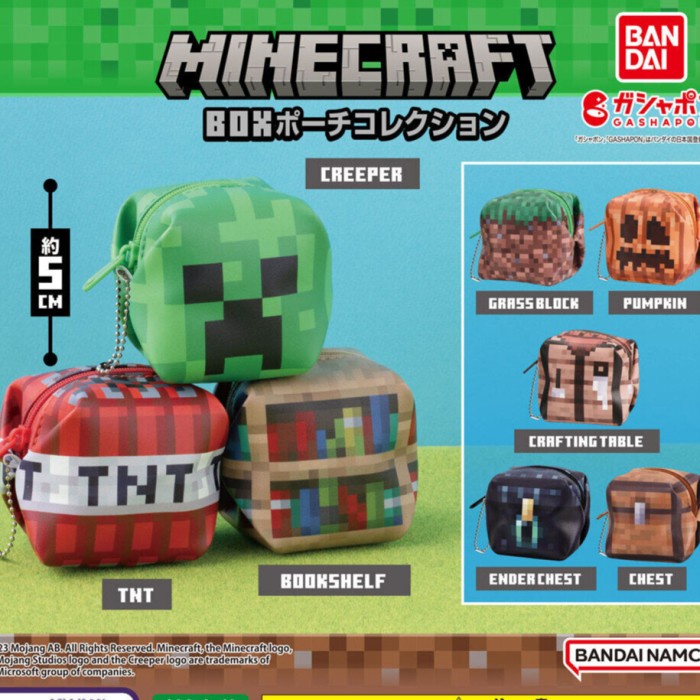 

Ready Minecraft Box Pouch Tempat Pensil Case Bandai Gashapon