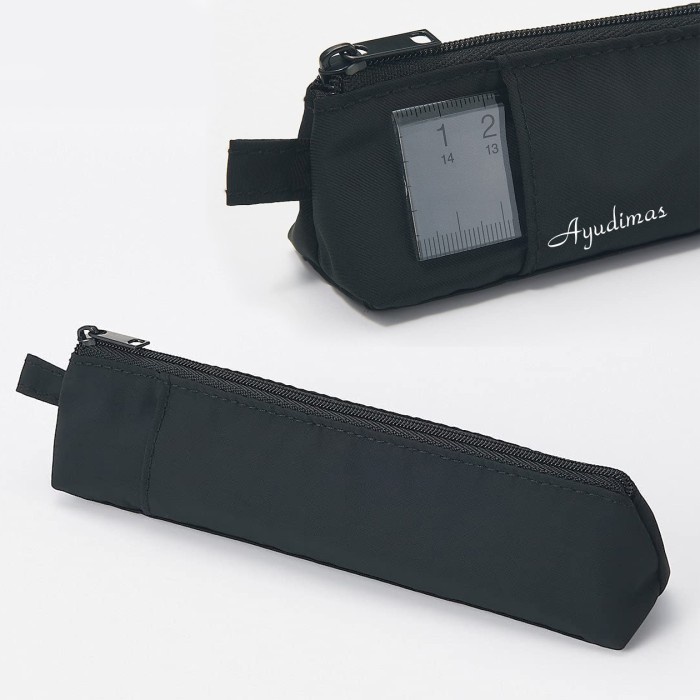 

Ready Muji Polyester Pen / Pencil Case With Outer Pocket - Tempat Pensil
