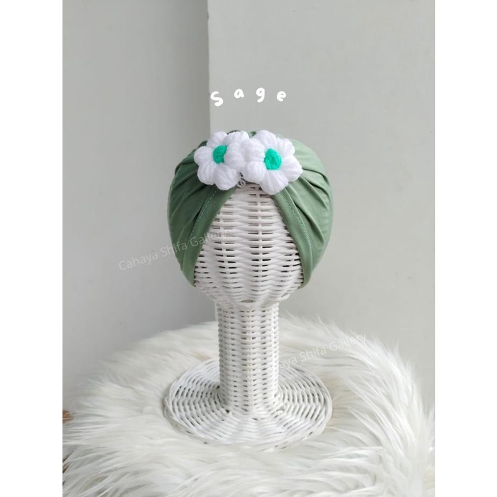 Miniqe- 1 Set 5 Pcs Turban Bayi Perempuan Anak Turban Bayi