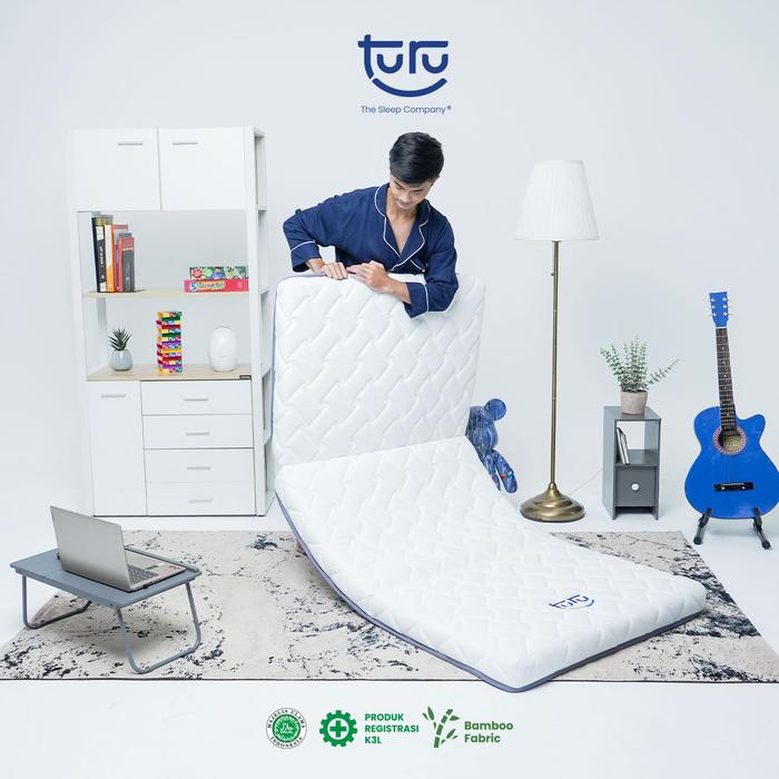 Quantum Furniture - Kasur Lipat Lantai Trifold Premium Turu Wave Rebounded Uk. 10X90X200
