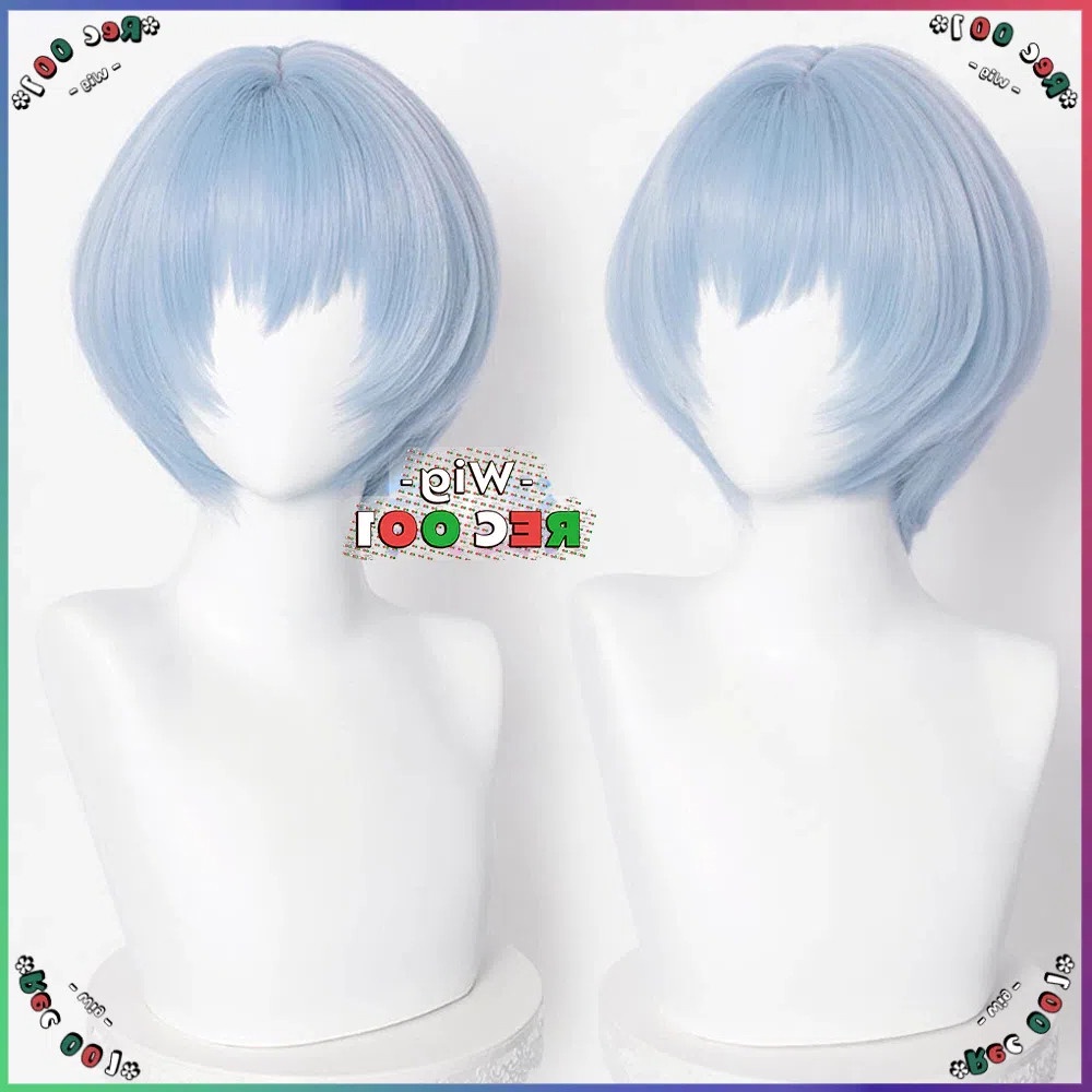 M Wig Rei Ayanami Cosplay NEON GENESIS EVANGELION Orang Dewasa/Anak-Anak Dapat Menggunakannya Dw05