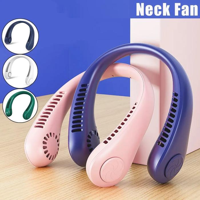 Kipas Angin Leher Portable Sports Leafless Neck Fan