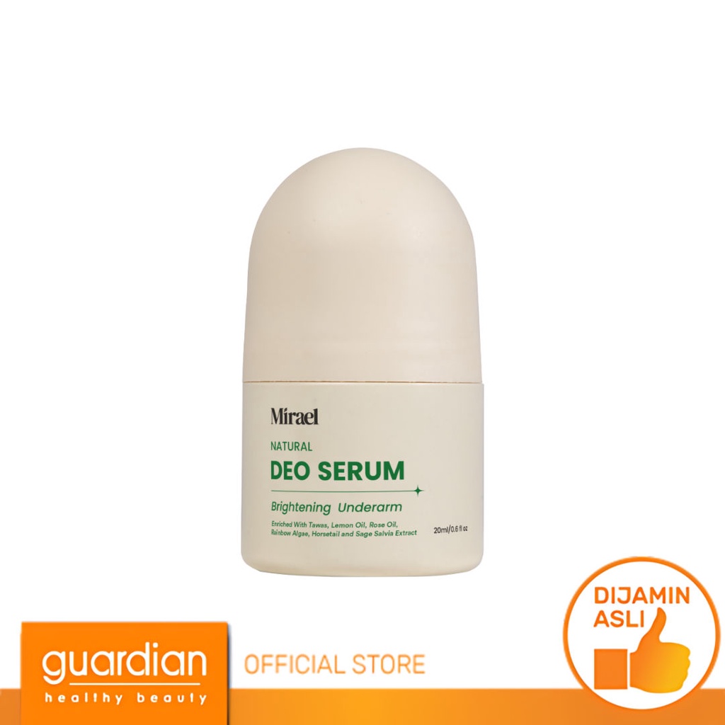 Mirael Natural Deodorant Serum - Mengurangi keringat Deo Tawas Roll on | Menahan Bau Badan & Mencera