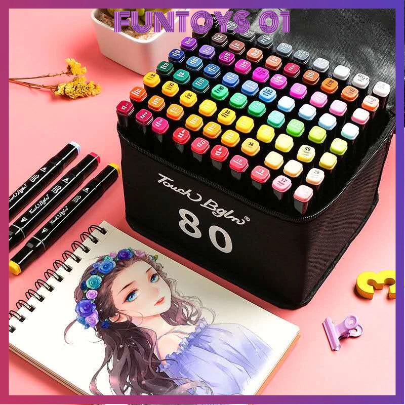 

<COD> Touch 204/168/120Pcs Warna Sketsa Spidol Umum General Marker Set Animation Markers Dw05
