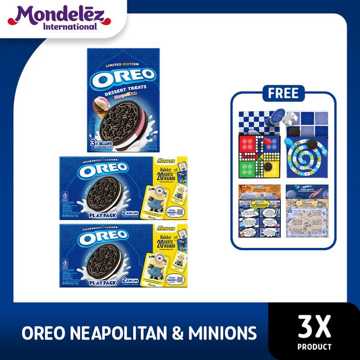 

Kuliner.Kita Oreo Playpack Minions 2 Pcs Dan Oreo Dessert Treats - Free Board Game