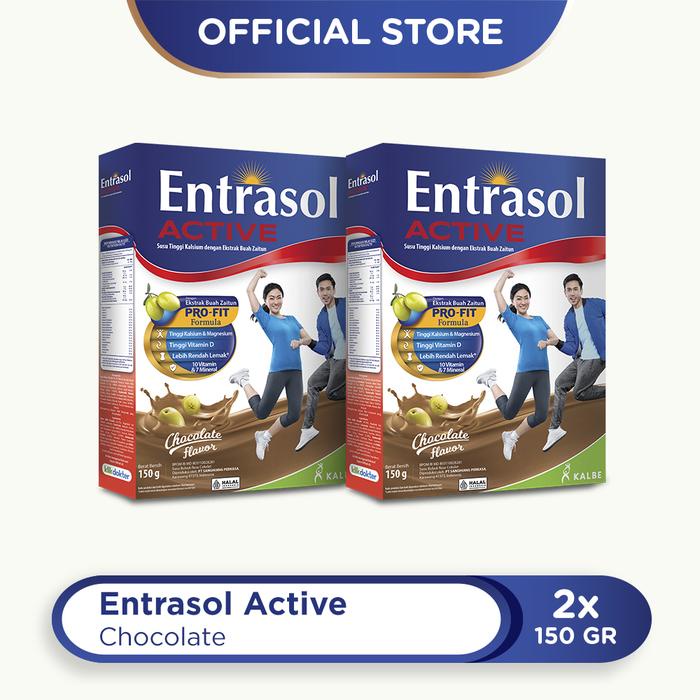 

Terlaris- Twin Pack: Entrasol Active Chocolate 150G- 2 Pcs