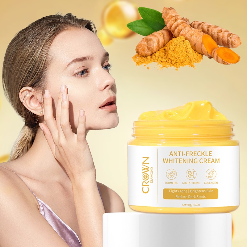 IMPORT GLUTATHIONE WHITENING FACE CREAM REDUCE DARK SPOTS SUN SPOTS INHIBIT MELANIN WITH TURMERIC